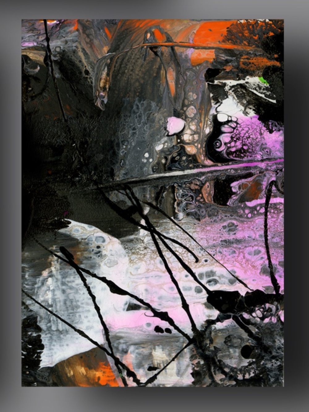 Original ACEO, Abstract art Painting - Organic Abstract 10